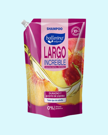 Shampoo Ballerina Durazno y Aceite de Jojoba Doypack 750 Ml
