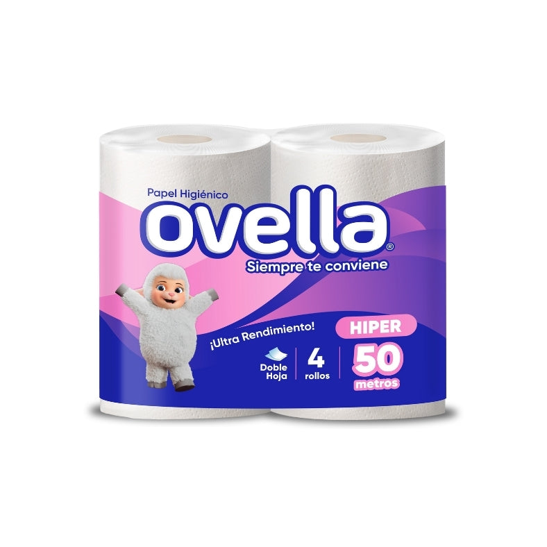 Papel Higiénico Ovella 50 Mts Doble hoja