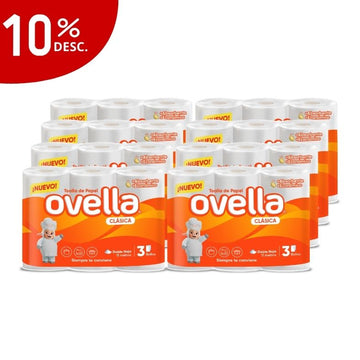 Toalla de Papel Ovella Clasica Absorvente Doble Hoja