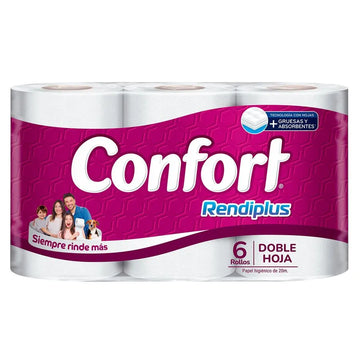 Papel higiénico Confort Rendiplus 6 unidades 22mts