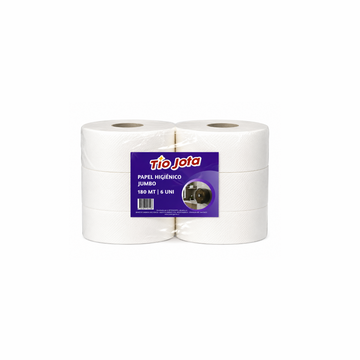 Papel Higiénico Jumbo Tío Jota 180mts 6 unidades