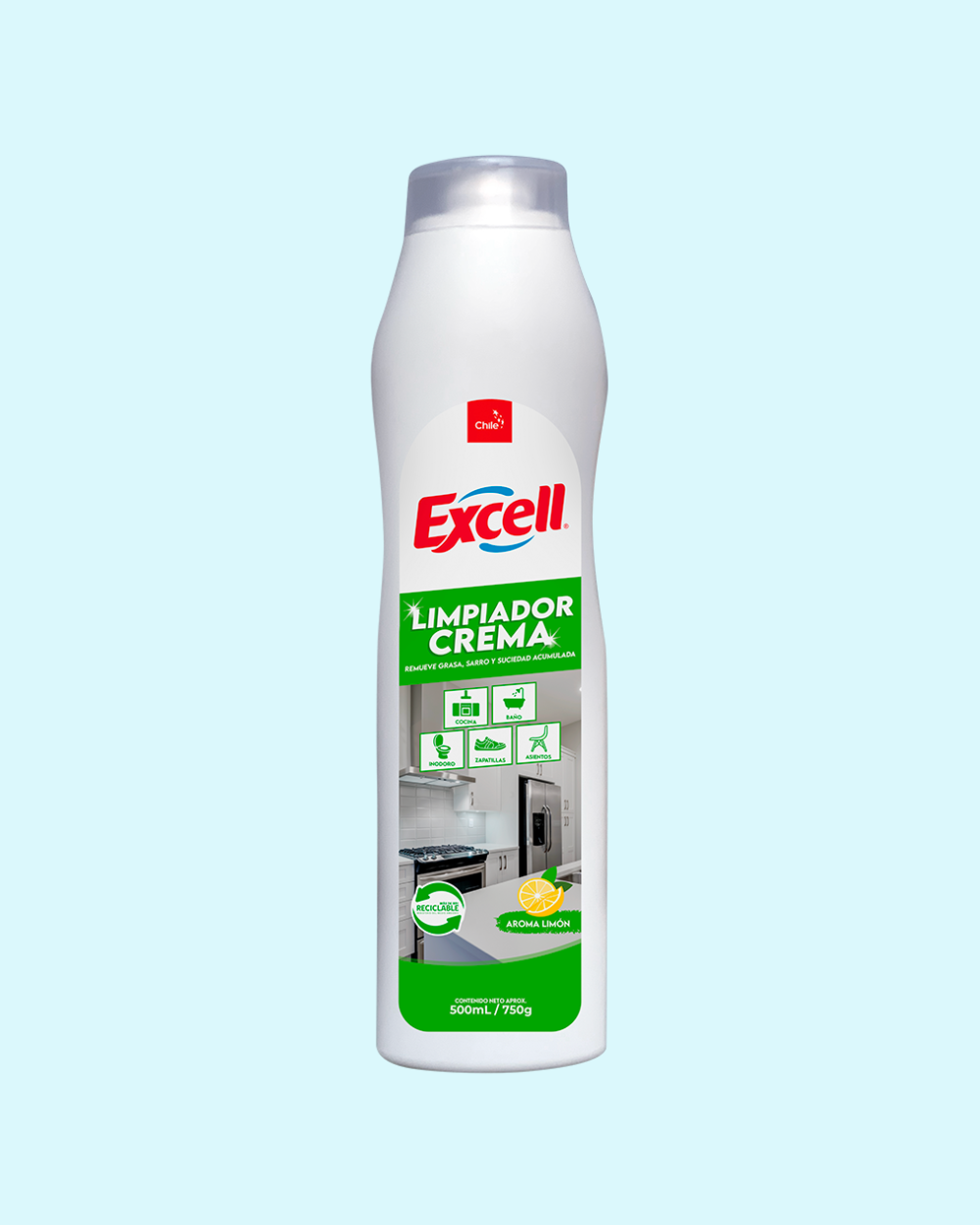 Limpiador Crema Excell Limón 750 Gr
