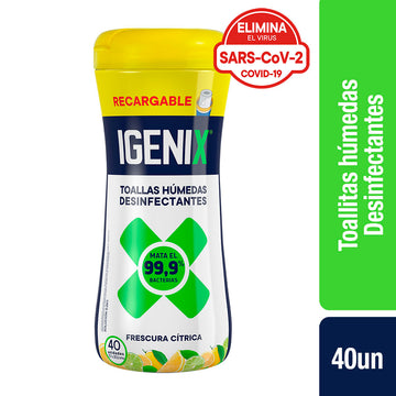 TOALLAS HUMEDAS DESINFECTANTES IGENIX 40 UNI