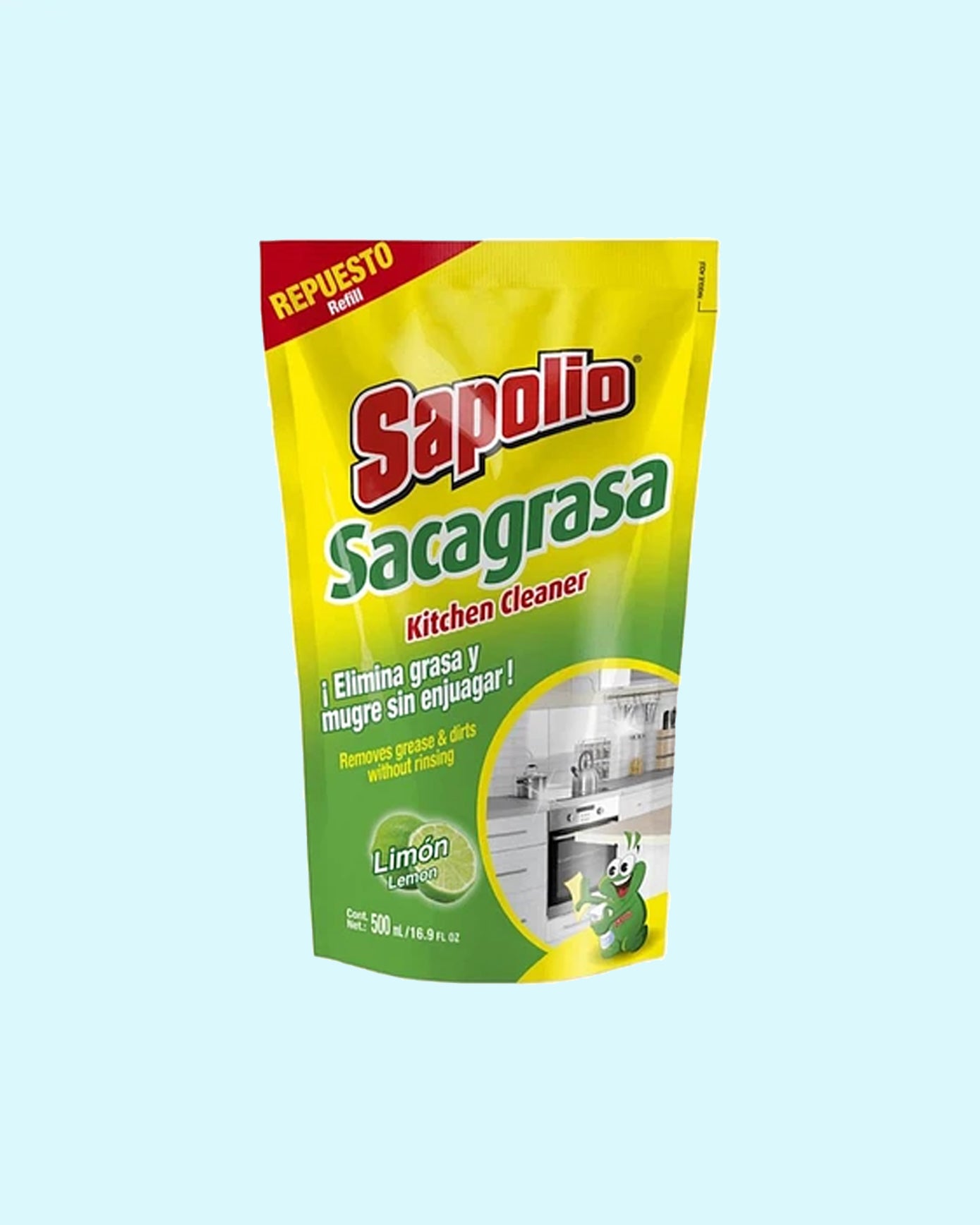 Sacagrasa Sapolio Doypack 500ml Aroma A Limon